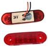 6-Pack Red LED Side Marker Clearance Lights 12V Waterproof Trailer Marker Lamps for Truck RV Heavy Duty Universal Fit