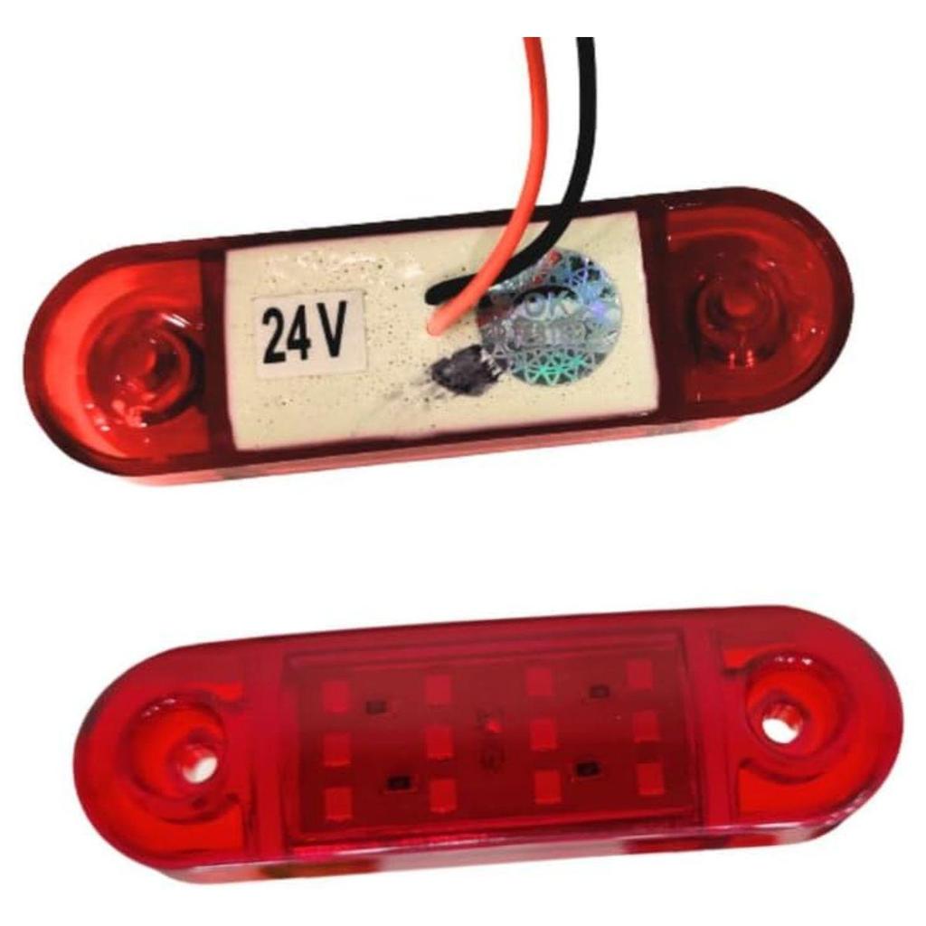 18-Pack Red LED Side Marker Clearance Lights 12V Waterproof Trailer Marker Lamps for Truck RV Heavy Duty Universal Fit