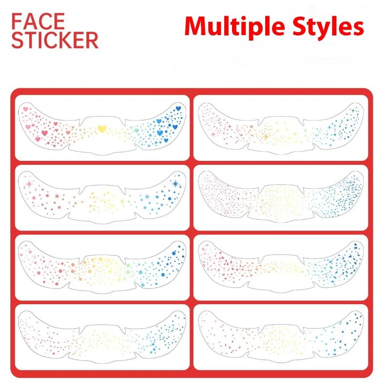 1 Arkusz Brokatowe Piegi Holograficzne Naklejki Serce Tatuaże Piegi Brokatowe Naklejki Wodoodporne Tatuaże Tymczasowe