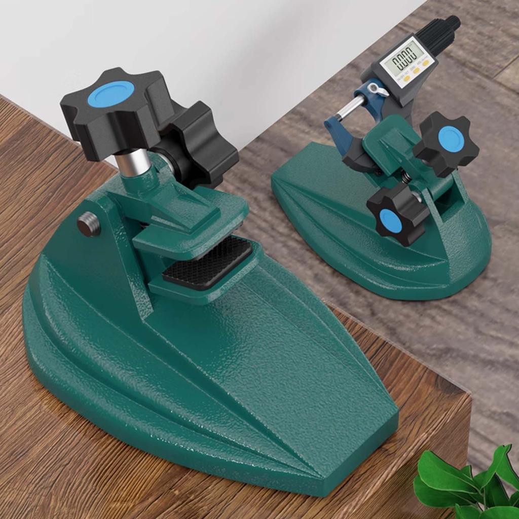 Adjustable Angle Micrometer Stand for Micrometers - Professional Grade Cutting Tools Base with Large Clamp Knobs