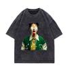 Nina Chuba Printing tričko s potiskem Pánské Dámské Vintage Prané Hip Hop streetwear Krátký rukáv Bavlna Móda Plus size topy