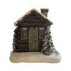 Ceramic Log Cabin Chimney Holder for Christmas Home and Office Festivities