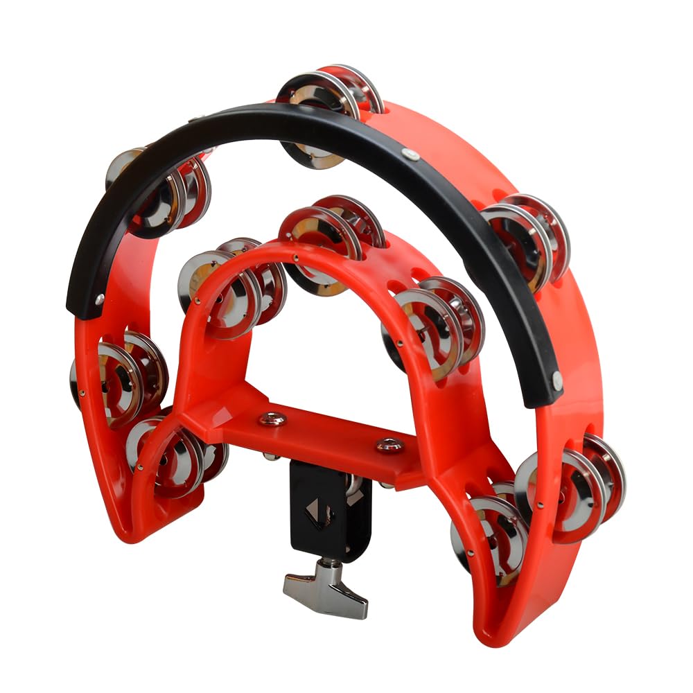 

with mounting eye mounted tambourine Hi-hat tambourine, bolt, (two semicircles, red)