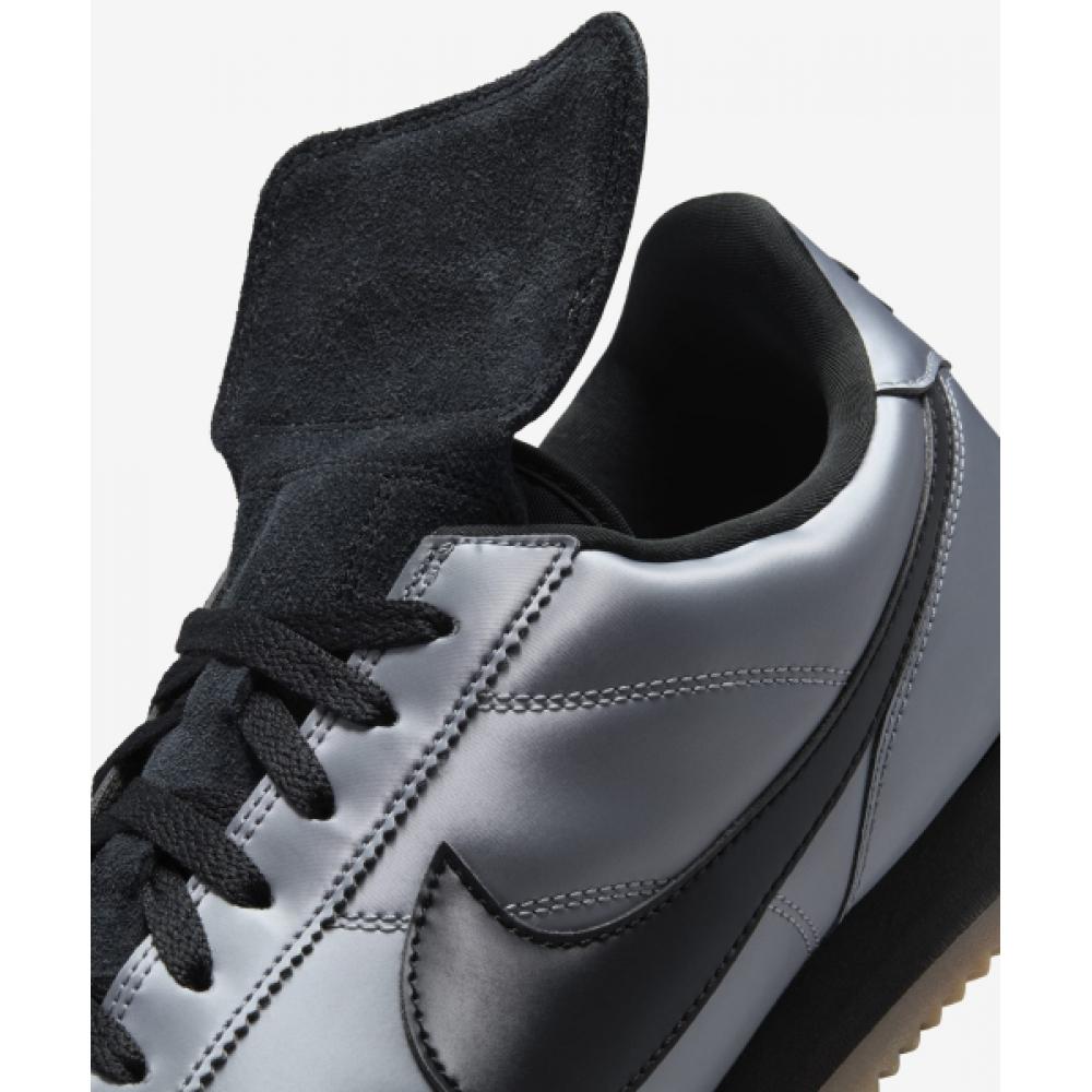 Nike Cortez Leather Se M   Metallic Cool Gray  Black  Sword Dark Brown Hq3490 099