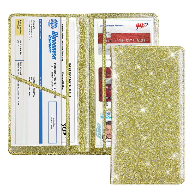In-Stock Car Document Protector: PU Leather Insurance & Registration Card Holder Wallet
