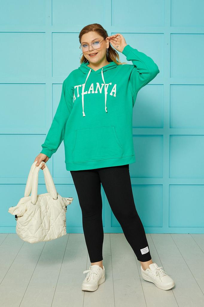 Women's Style Big Size Sweatshirt Slogan Sweatshirt