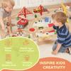 133-Piece Wooden Train Set, Toy Train with Crane, Storage Box, for Kids Ages 3+