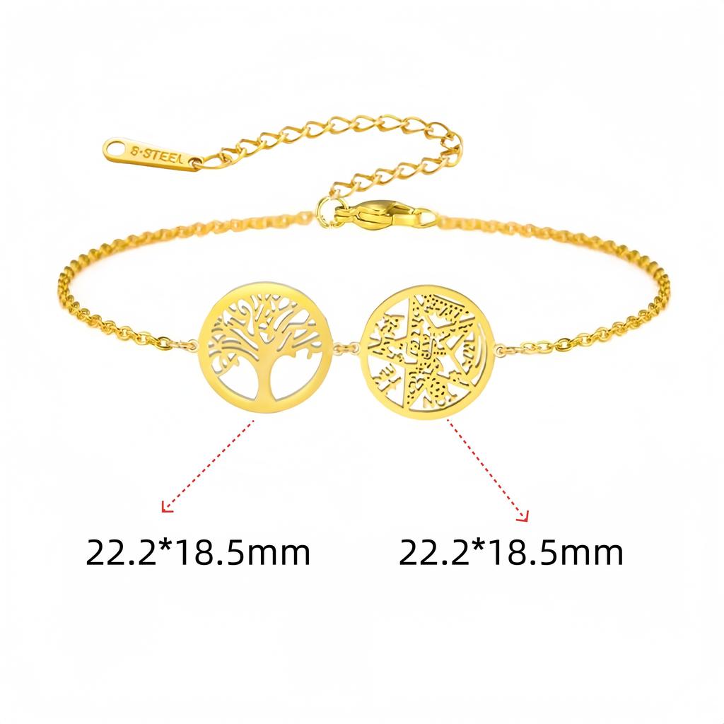 Jeshayuan Tree Of Life Bracelet Pentagram Bracelet For Women Je Hebrew Tetragrammaton Bracelet Amulet Jewelry Gift