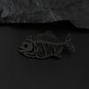 Elegant Stainless Steel Brooch Plated Corsage Pin Hollow Fish Bone Brooch  Clothes Accessories