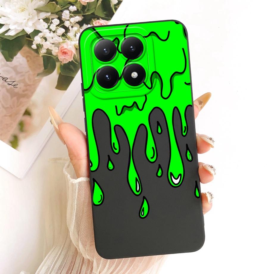 Phone Case For Xiaomi 15T Pro New Fashion Black Cat Cartoon Dragon Animals Pattern Bumper For Xiaomi Mi 15T Liquid Silicone Capa