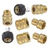 8PCS Pressure Washer Adapter Quick Release Coupling Set M22 3/8 IN 3/4 Inch High Pressure Washer Adapter Kit