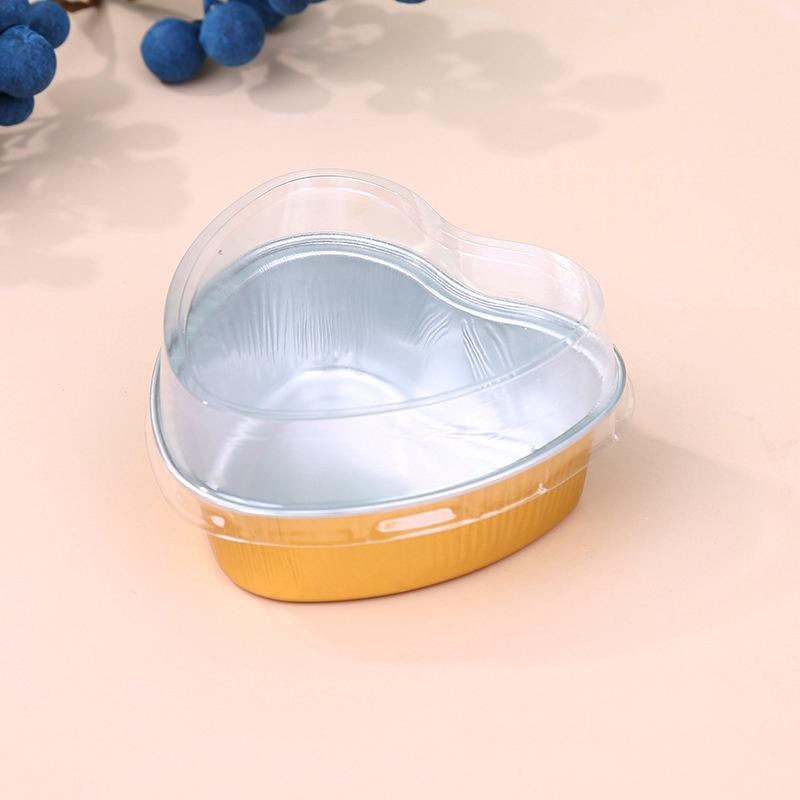 10Pcs Aluminum Foil Cupcake Cups Non-Stick Foil Baking Cups 100Ml Pudding Dessert Cups Party Wedding Party Supplies