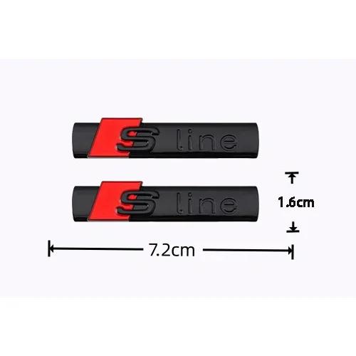 For Audi 4Ring Logo ABS Black Car Hood Front Grill Emblem Rear Trunk Badge A6 Quattro Sline 50TDI Emblem Car Accessories