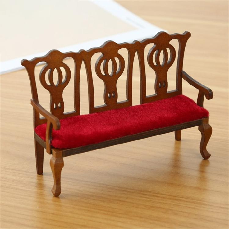 1/12 Dollhouses Sofa Chair and Cushion For Craft Model Project Living Room And Study Room Scene Display Decoration