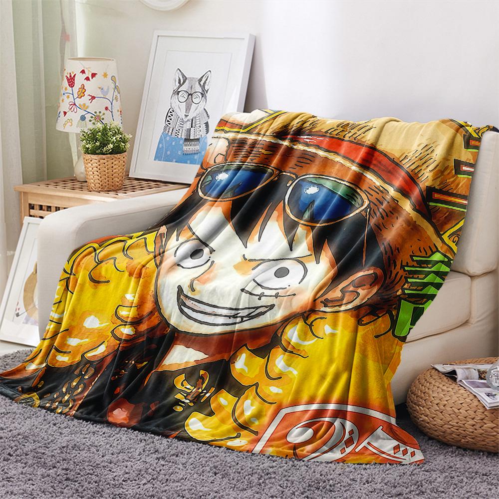 1pz Una Pezzo Monkey D Luffy Coperta in Flanella Fantasia Adatta a Tutte le Stagioni per Arredamento Casa Calore e Comfort Regali Regalo Festivo