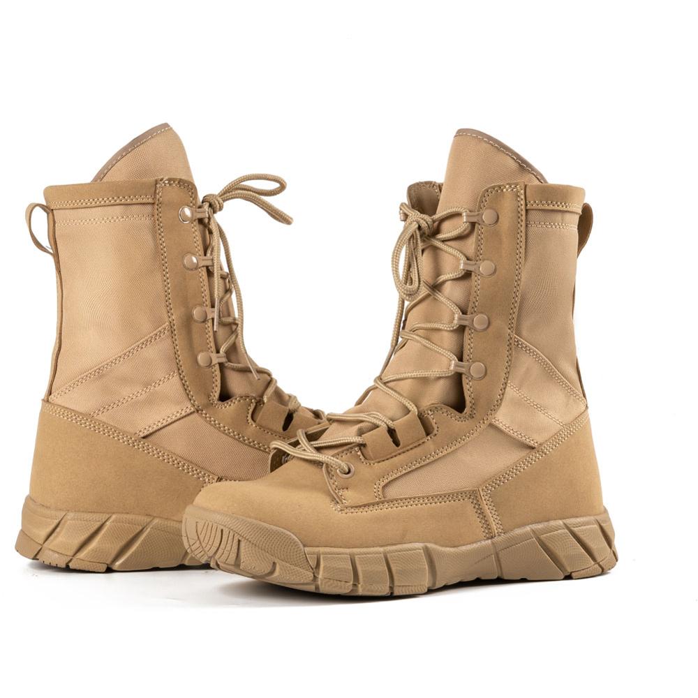 Fashion Zipper High Top Combat Boots Wearproof Work Shoes Men Outdoor Sports Training Desert Hiking Boots Tactical Boots 46Size