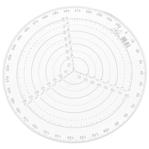 DOITOOL Circular Ruler, Circle Ruler Template, Center Finder, Protractor Tool for Lathe Work, Woodworking, and Crafts, 300mm Diameter, for Wood Turner