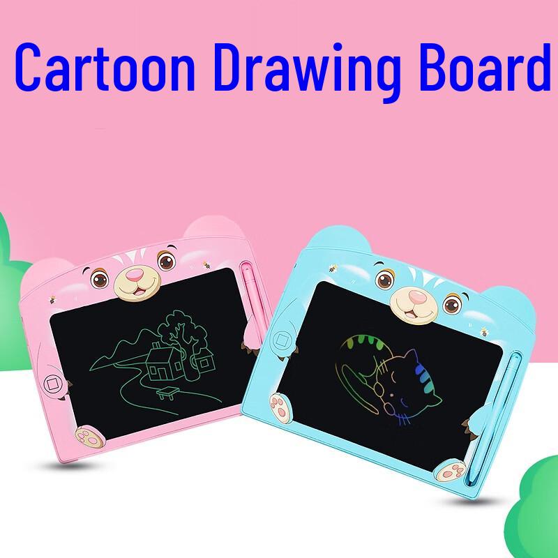 Kids' Cartoon Bear Color LCD Writing Tablet - Pink Bear, 2-Pack