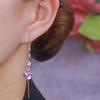 Zircon Diamond Tassel Earrings: Elegant Coffee Color Long Design for a Slim, Exquisite Look