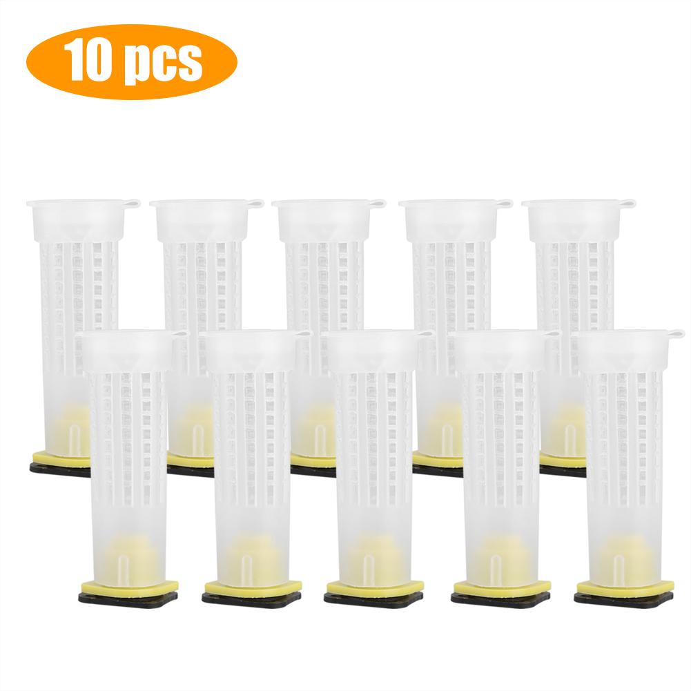 

10 Packs Beekeeping Rearing Cup Kit Bee Queen Cages Roller Beekeeper Tool Equipment