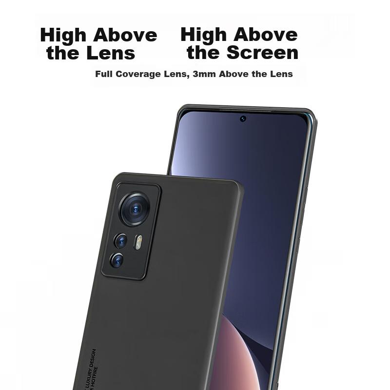 Handyhülle für Xiaomi 12 Pro, für Xiaomi 12s Pro, Verbessertes Hautähnliches Mattes Linsen-Vollschutz-Silikonhülle - Dunkel Nachtgrün