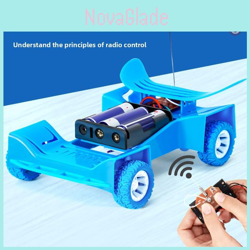 Self Made Wireless Remote Control Racing Car Model Assembly Set Kid Puzzle Toy For Children Educational Physics Kit