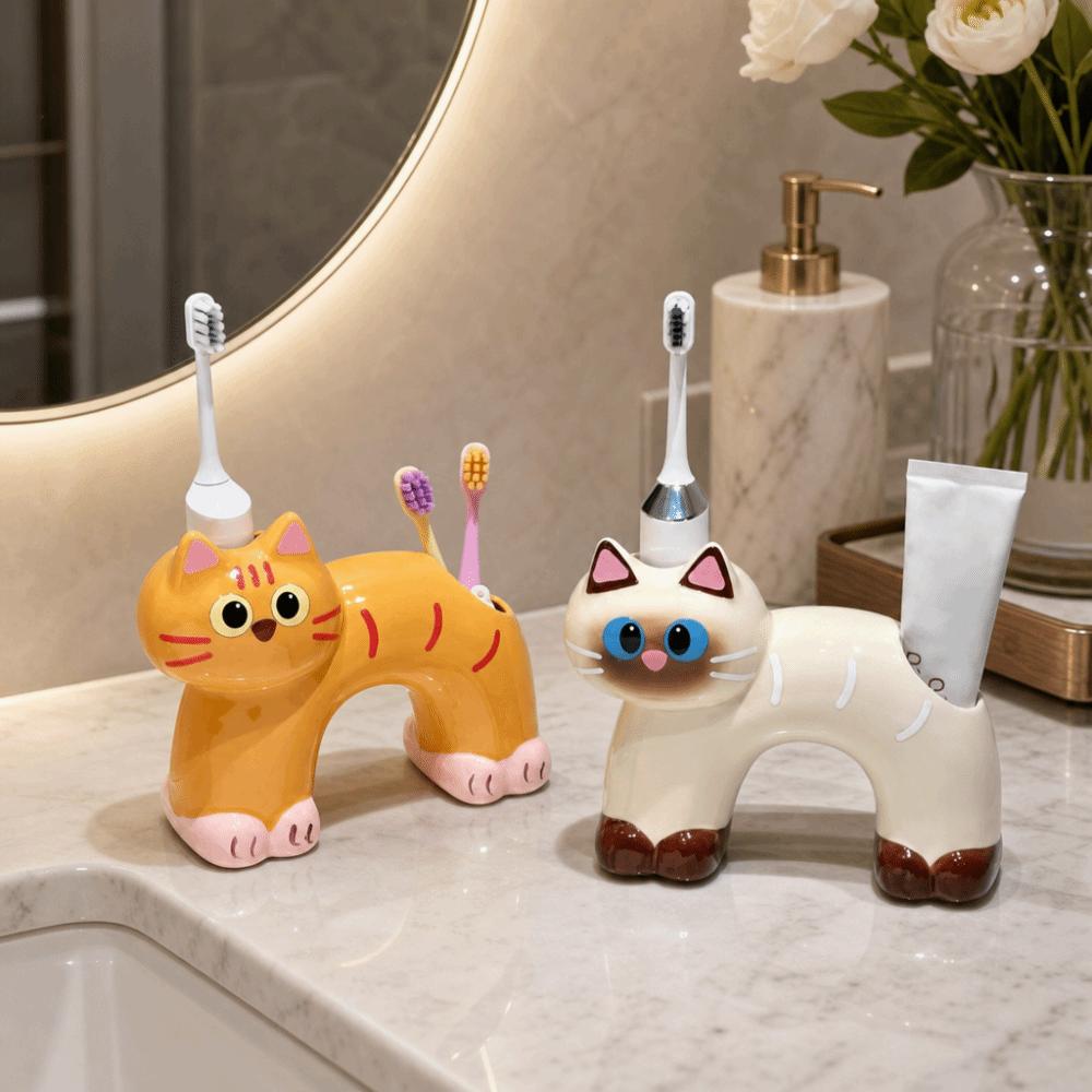 Creative Toothpaste Toothbrush Rack Ceramic Electric Toothbrush Stand  Bathroom Accessories