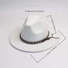 New European and American hot-selling belt jazz denim top hat European and American men's and women's multi-color stage hat woolen felt hat