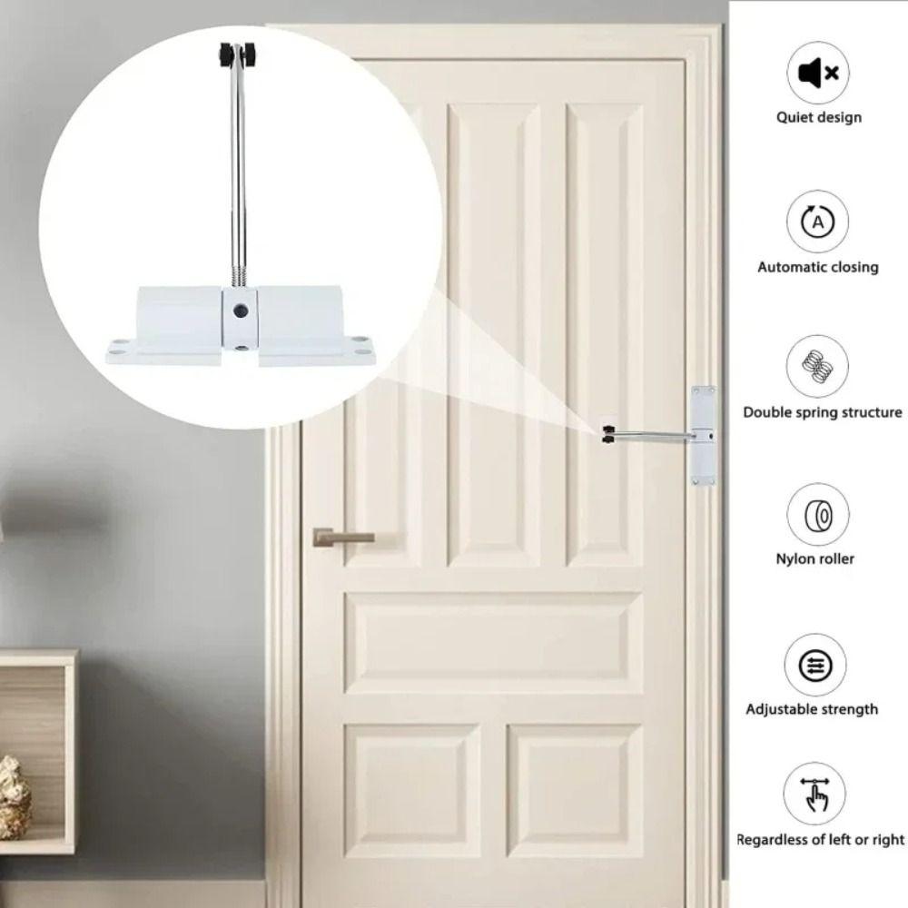 Mute Soft Closing Door Closing Device Aluminum Zinc Zinc Alloy Heavy Duty Door Closer Hinged Doors