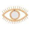 Eye Shaped Wall Mirror, Rattan Eye Mirror Symbolic Elegant Crafted Ornaments for Home Hotel Bathroom Decoration