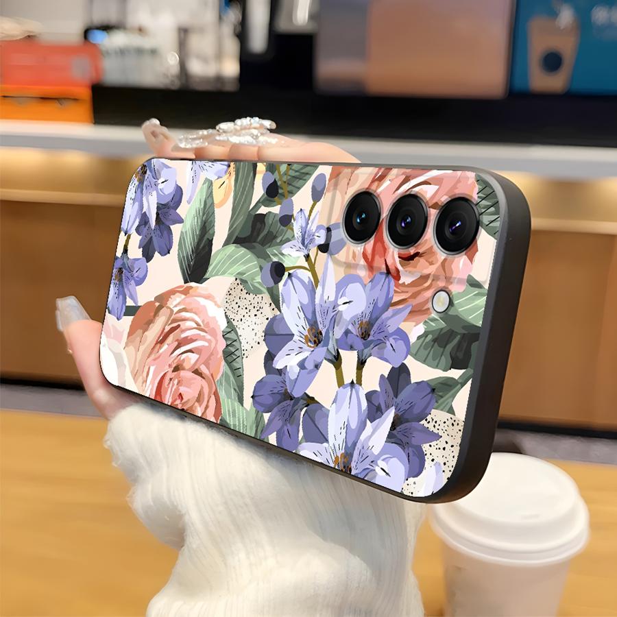 Beautiful Flowers Case for Samsung Galaxy S26 Ultra Note 20 8 9 10 S20 Ultra S21 FE S25 Plus S23 S10 S9 S24 Funda Phone Cover