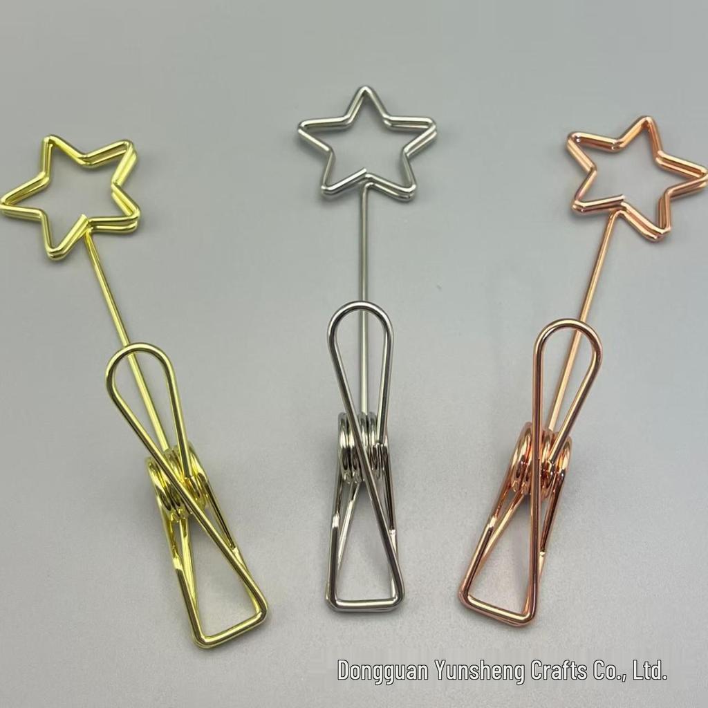 Kreative sternförmige Metallklammern für Notizen, Fotos, Menüs und Nachrichten
