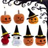 Halloween Crochet Pumpkin Ornament With Hat Card Desktop Decoration Halloween Horror Supplies Office Accessorie Christmas Gift