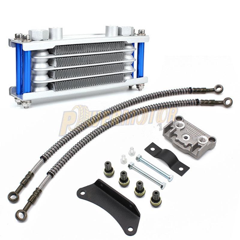 Oil Cooler Motorcycle Oil Radiator Kit Engine Cooling for 50 125 140cc Motocross Universal Dirt Pit Bike ATV Enduro Accessories