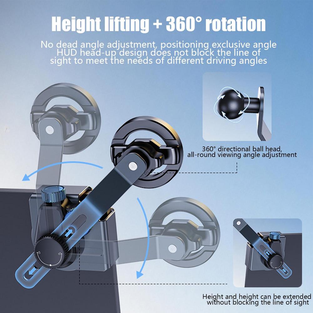 Adjustable Car Cradle Dash Stand Support With Suction Cup magnetic bracket Automobile Mobile Phone Holder Cradle