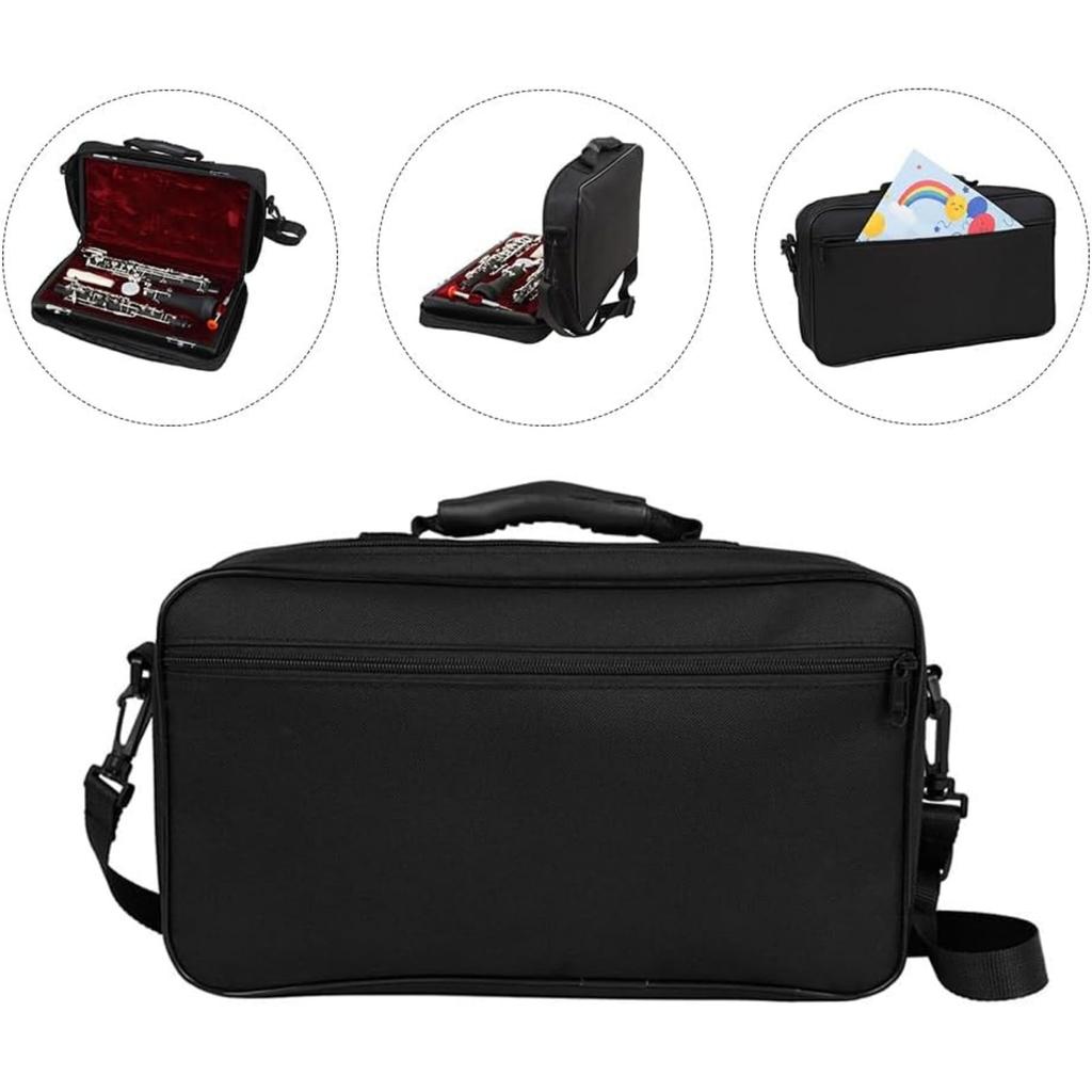 BIBAPU Oboe Clarinet Shoulder Protects Clarinet and Easy To Wind Instrument Accessories Bag, Case, Shockproof, Waterproof, Bag, Oboe, Grip, (Black)