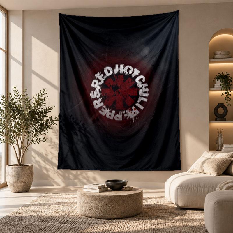 Decorative Tapestry,Red Hot Chili Peppers Printed Wall Art, Lightweight Wall Hanging For Bedroom Background
