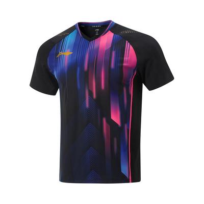 Li Ning Table Tennis Series Round Neck Cool Antibacterial Short Sleeve T-Shirt Unisex T-Shirts AAYV075-1