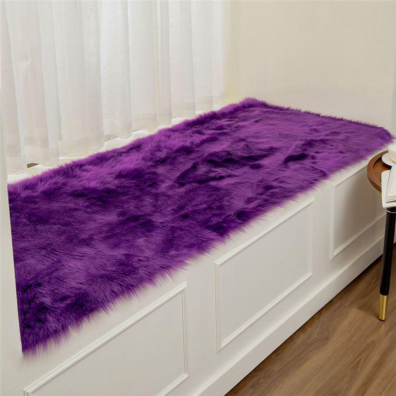 Nordic Faux Wool Plush Window Cushion & Blanket Mat for Bedroom or Balcony