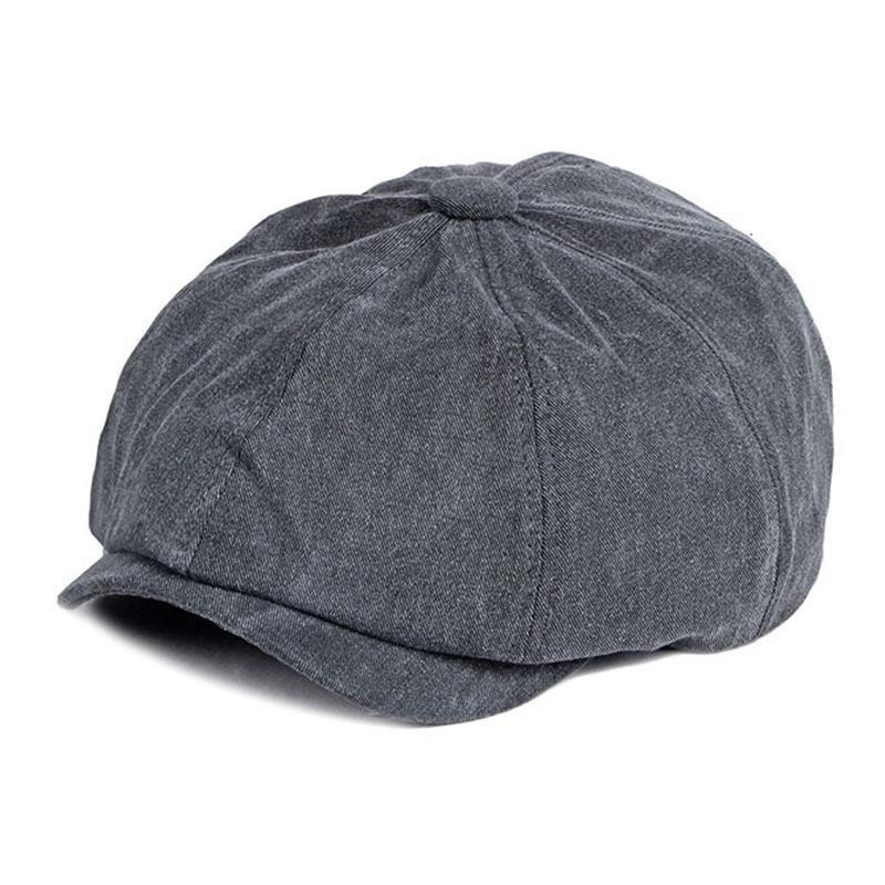Unisex Vintage Cotton Duckbill Cap: Spring, Autumn & Winter Retro Solid Beret
