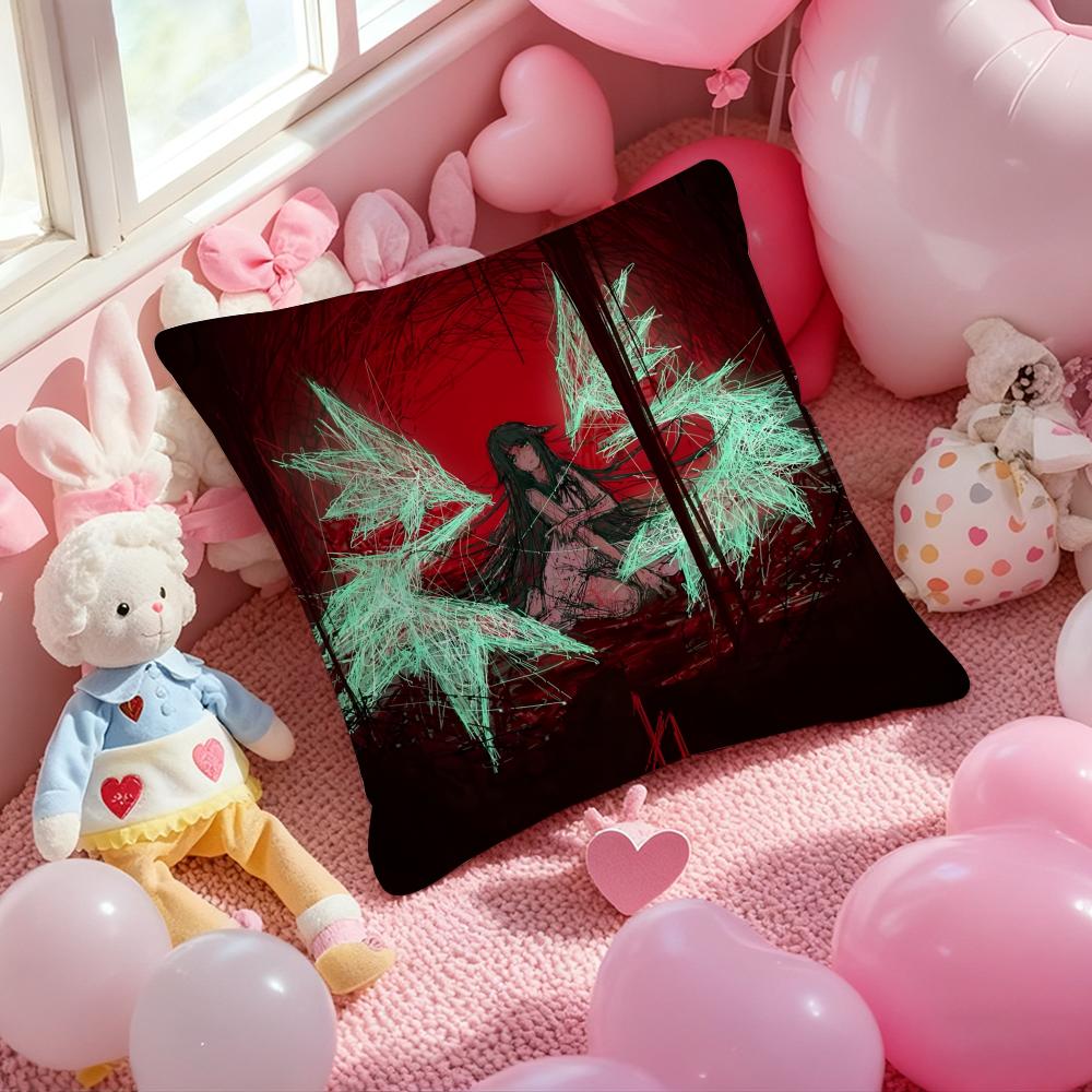 AnimeThe Song of S-Saya Pillow Case Plush Fabric Soft Double-Sided Printed Sofa Warm Winter Home Child Gift Cushion Cover