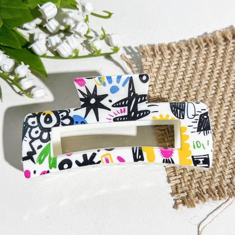 Uv-printed Square Gripper Sweet Fruit Print UpdoShark ClipHair Clip Hair Accessory