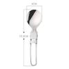 3Pcs 304 Stainless Steel Folding Spork Ergonomic Handle Flatware Kitchen Silverware  Picnic