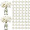 Artificial Flowers, 205 Pcs Real Looking White Silk Fake Hydrangea Bulk, White Faux Bridal Shower with Stems for DIY Wedding Bouquets