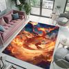 Japan Anime Pokémon Theme Rug with Charizard Print, Carpet for Living Room Kids Bedroom Mat Sofa Doormat Decor Mat Free Shipping