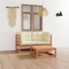 Day and Night - Day and Night 3-piece Garden Furniture Set and Solid Pine Wood Cushions