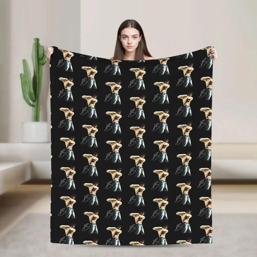 Warm Vintage Style Throw Blanket by Jonathan Bailey Soft Flannel Decorative Bedspread for Couch Chair or Sofa Cover