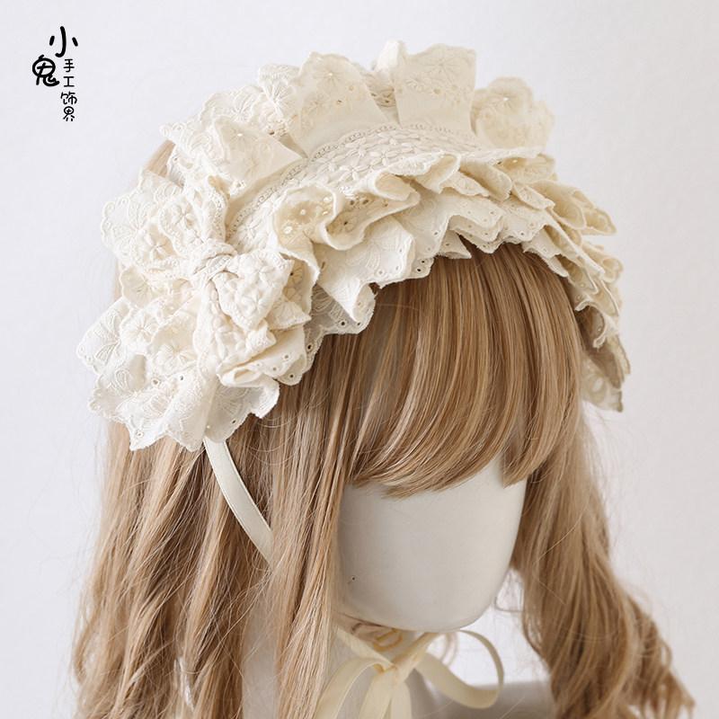 Doll Feeling Bow Headband KC Goth Black Lo Girl Waltz Hair Accessories Mood Limited Lolita Headgear