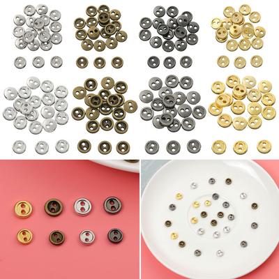 20pcs 5/6mm Handmade Doll Buckles Accessories DIY Doll Clothes Mini Buttons Two-eyes Round Buttons For Doll Clothes Accessories