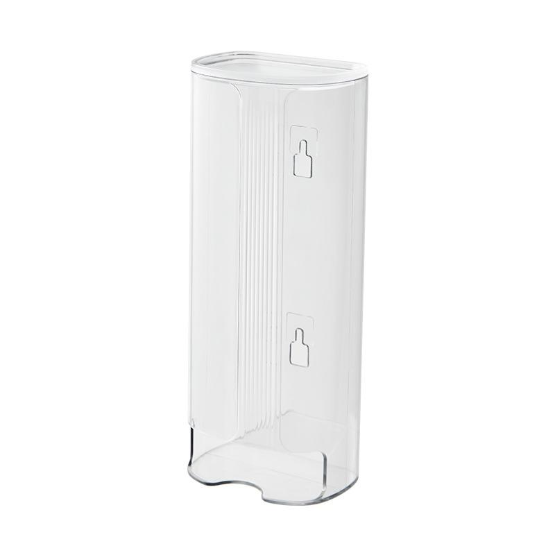 

Настенный самоклеящийся контейнер для хранения мусорных пакетов для шкафа, прозрачная полка для хранения нижнего белья, полка для хранения носков 1PCS прозрачный